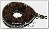 Груз Пох карповый Капля-рамка с шипами 129гр коричневый и черный ил