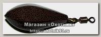 Груз Пох карповый Кегля 110гр коричневый и черный ил