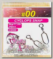 Карабин Crazy Fish Cyclops snap №000
