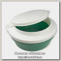 Коробка Trabucco Maggot box round green для наживок средняя 500гр