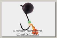 Мормышка Ecopro Дробинка с ушком черный+подвес цв.607 3мм 1/5