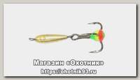 Мормышка Lumicom Черт вольф с подвесной личинкой 5,0мм золото 1/1