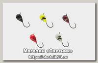 Мормышка Lumicom Капля с ушком вольф 4,0мм винт микс 5 цв 1/10