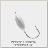 Мормышка вольф. Овсинка с ушком гальваника d 3.0mm Ag 1/10