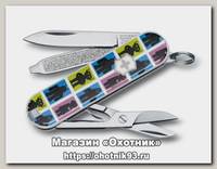Нож-брелок Victorinox Classic Chanting Robots 7 функций