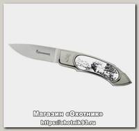Нож Browning Scrimshaw Elk 322542 складной сталь 420J2