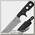 Нож Cold Steel Mini Tac фикс, рукоять сталь AUS8A пластик