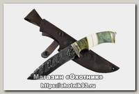 Нож ИП Семин Скиф дамасская сталь литье наборная рукоять карельская береза