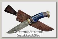 Нож ИП Семин Ястреб дамасская сталь литье карельская береза