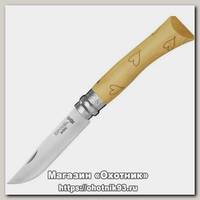Нож Opinel 7VRI складной самшит 8см сердце