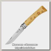 Нож Opinel 7VRI складной самшит 8см звезды