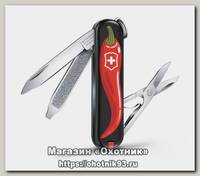 Нож Victorinox Classic Chili Peppers 58мм 7 функций черно-красный