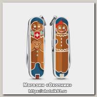 Нож Victorinox Classic Gingerbread Love 58мм 7 функций синий