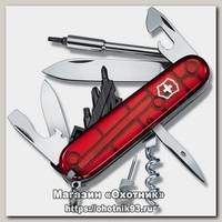 Нож Victorinox Cyber tool S 91мм полупрозрачный красный