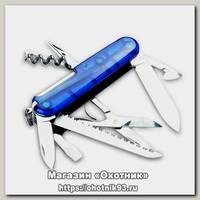 Нож Victorinox Huntsman 91мм полупрозрачный синий