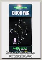 Оснастка Korda Chod rig short barbed X-08 волосяная