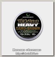 Поводочный материал Gardner trickster heavy camo brown 20м 15lb