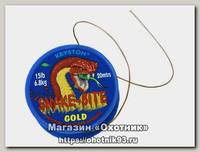 Поводочный материал Kryston Snake-bite gold camo coated 15lbs