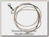 Поводок Korda Safezone leader ring swivel silt 40lb