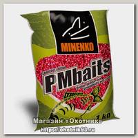 Прикормка MINENKO PMbaits ready to use red strawberry wheat 1кг
