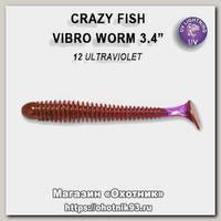 Приманка Crazy Fish Vibro worm 3,4 F12-85-12-6