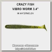 Приманка Crazy Fish Vibro worm 3,4 F12-85-16-6