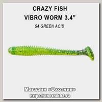 Приманка Crazy Fish Vibro worm 3,4 F12-85-54-6
