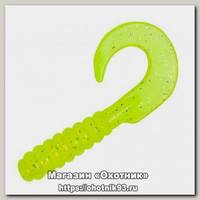 Приманка YUM твистер Walleye Grub 10см (4) lime core 1/12