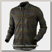 Рубашка Harkila Angot india ink blue/shadow brown р.L