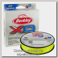 Шнур Berkley X9 fluro green 150м 0,25мм