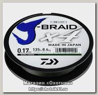 Шнур Daiwa J-Braid X4 0,21мм 135м Dark green