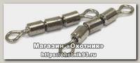Вертлюг Hitfish Triple rolling swivel тройной цепочка №10 13кг 4шт