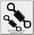 Вертлюг с быстросъёмом Gardner Covert rolling swivels anti glare №8