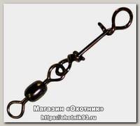 Застежка Hitfish Brass crane swivel with easylock snap с вертлюгом №2 7шт